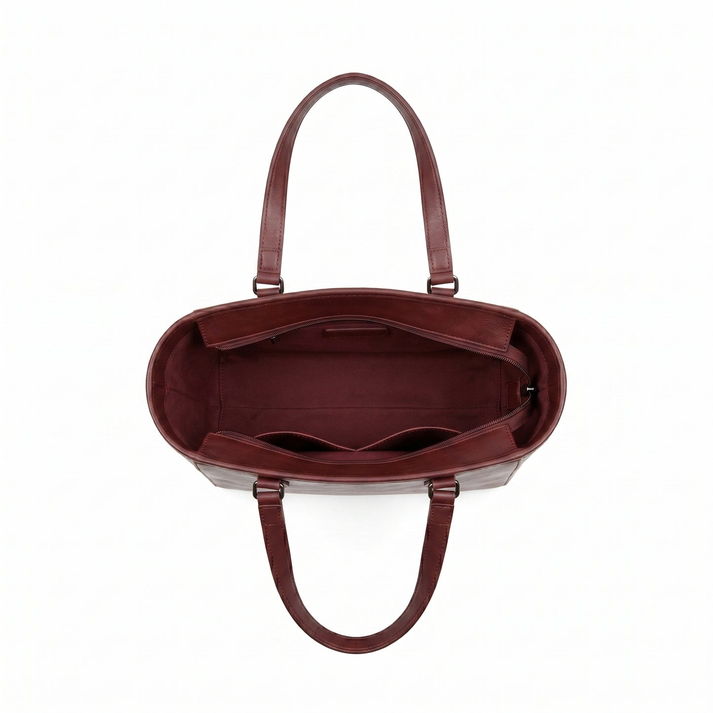 Bagsha Medium Burgundy Leather Handbag